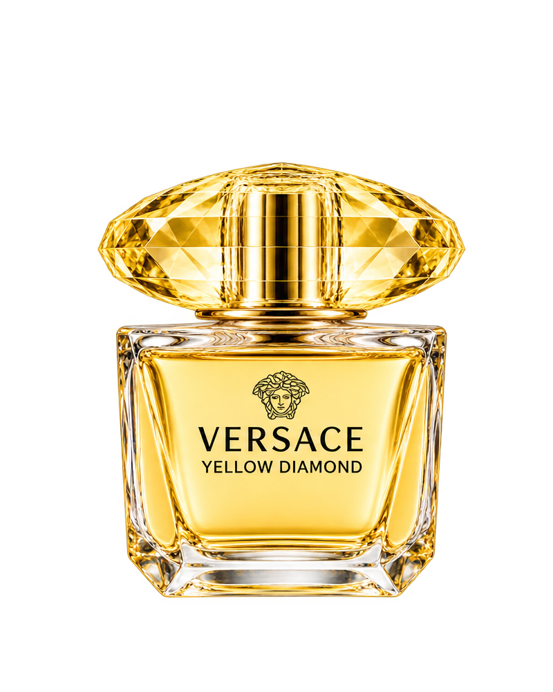 Versace Yellow Diamond bottle on transparent background