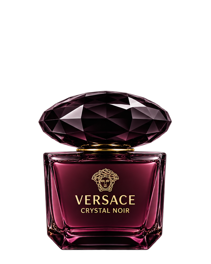 Versace Crystal Noir bottle on transparent background