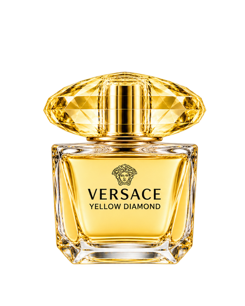 Versace Yellow Diamond bottle on transparent background
